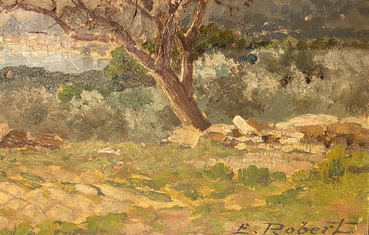 Leopold Robert (1850-1935) Almond Tree In Bloom At Baguier - La Ciotat-photo-3