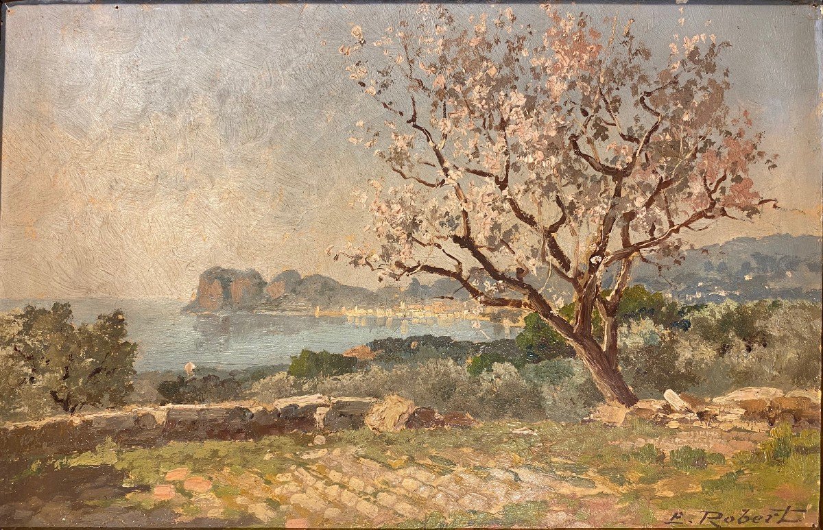 Leopold Robert (1850-1935) Almond Tree In Bloom At Baguier - La Ciotat