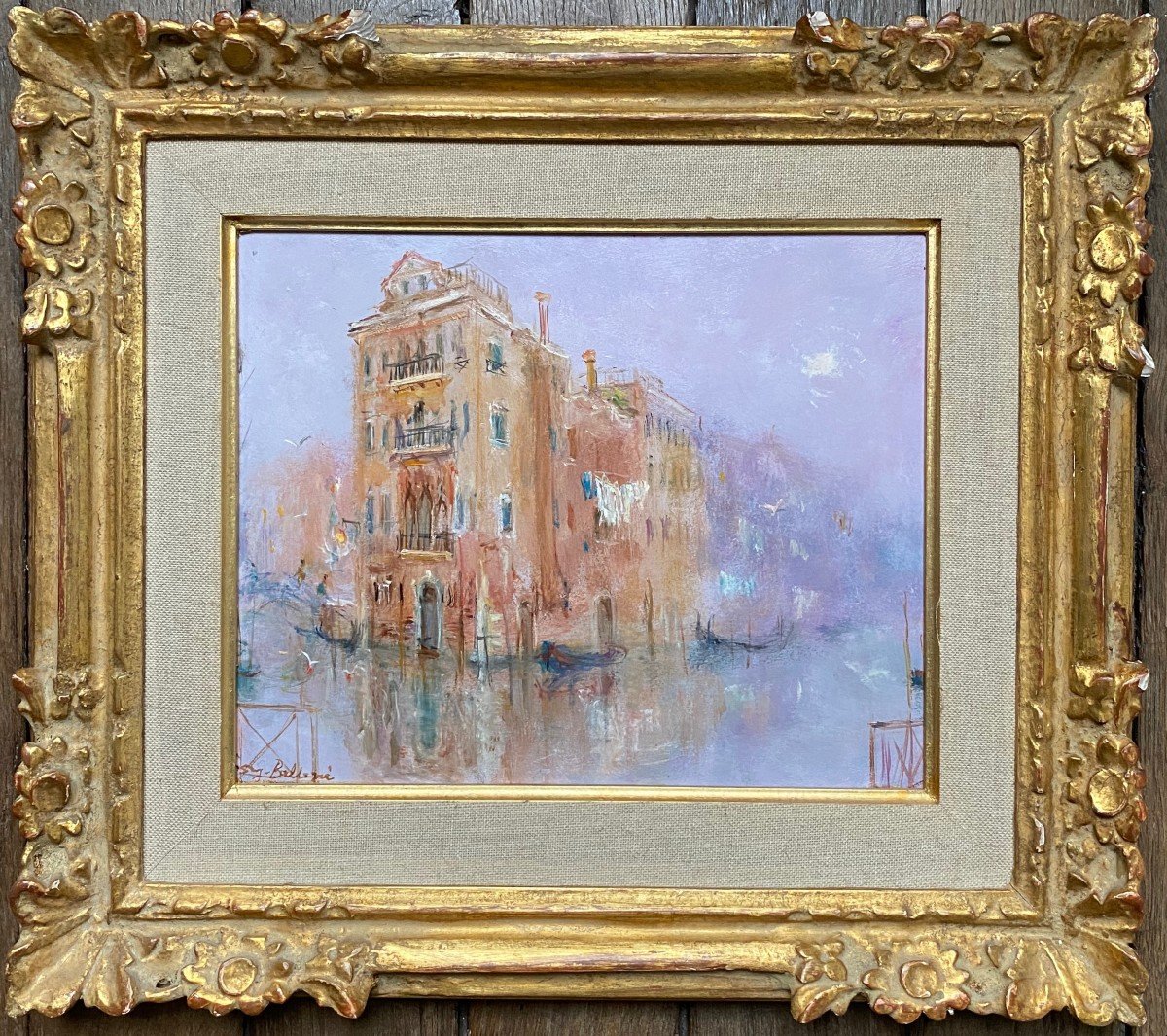 Serge BELLONI (1925-2005) Canal à Venise