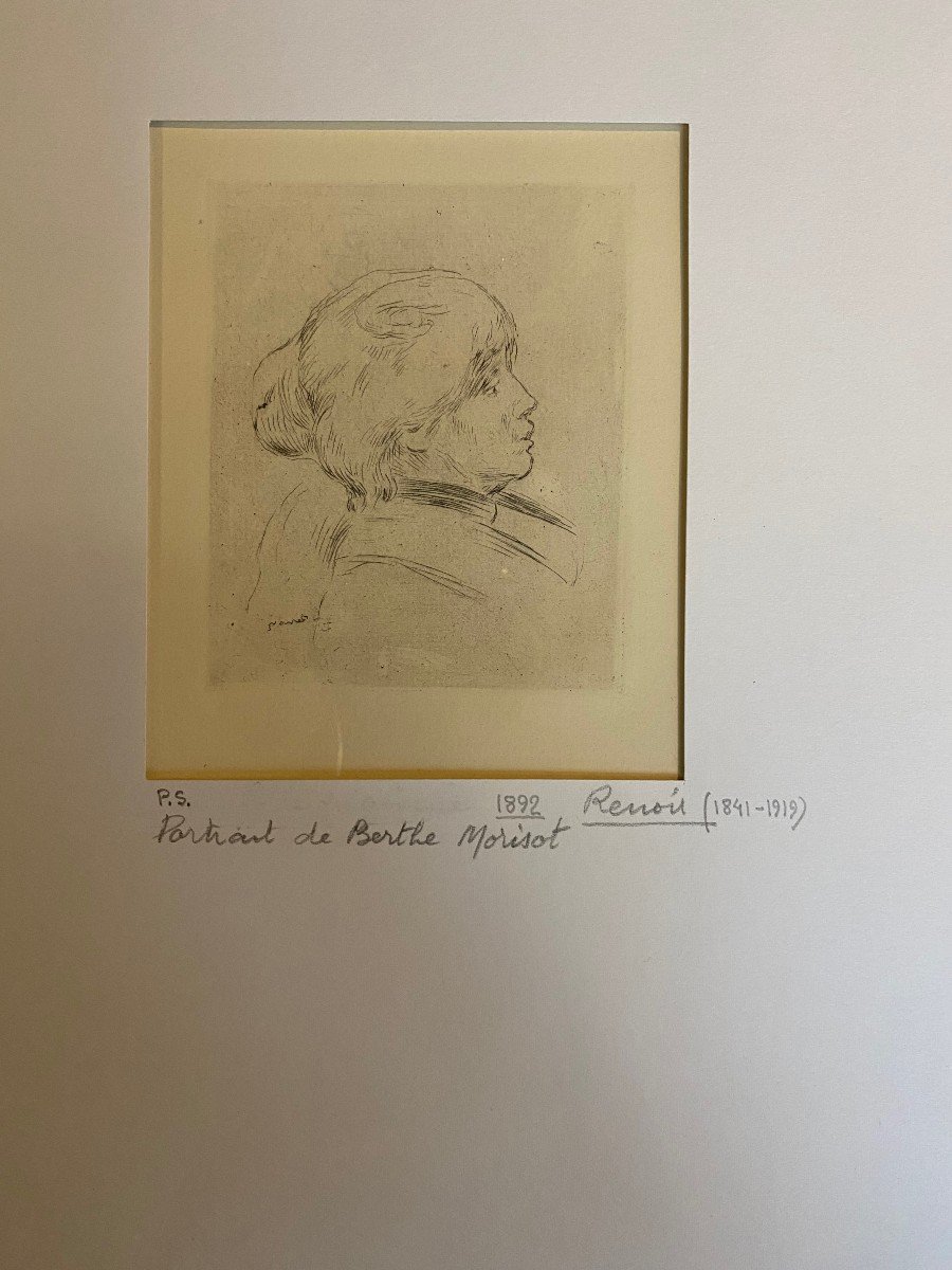 Pierre Auguste Renoir, Eau Forte, Portrait de Berthe Morisot 1892 -photo-3