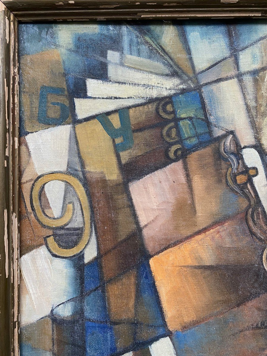 Russian School To Be Identified Around 1920 1940 Cubism Constructivism-photo-3