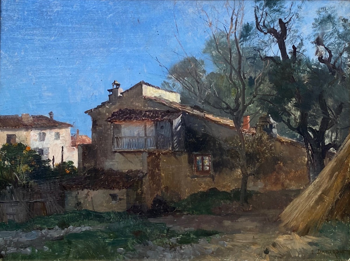 Émile Charles DAMERON (1848-1908) Hameau bourgade 