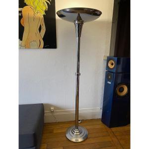 Lampadaire Art Deco 1930 Métal Chromé