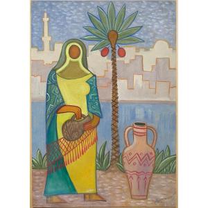 Hussein Mahmoud Fawzi (1905-1996) Water Carrier 1931 Egypt Orientalism