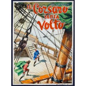 Alvaro Vicini (1913-1997) Intrepido Il Corsaro Senza Volto Italy