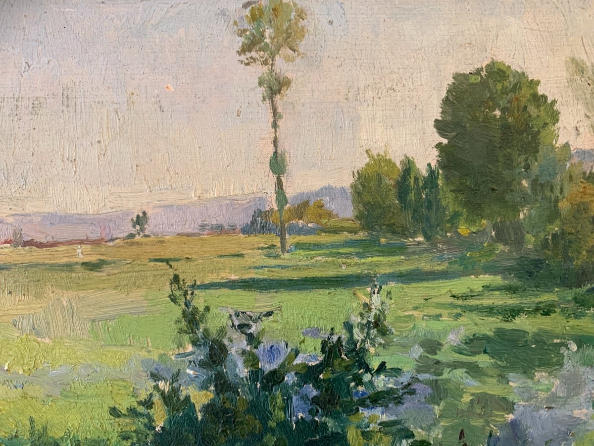 "country Landscape" By Charles Jean Agard (1866-1950)-photo-3