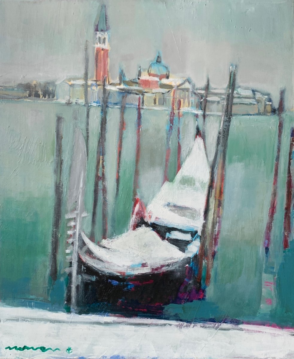 "Venise sous la Neige" de Jean-Jacques MORVAN (1928-2005)-photo-4