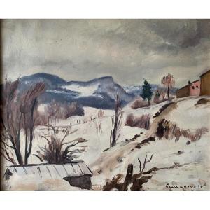 "Paysage de neige" de Charles PICART LE DOUX (1881-1959)