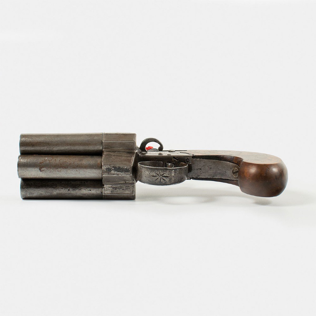 PISTOLET DE VOYAGE ANGLAIS DE 4 CANONS - CHANCE & Co-photo-3