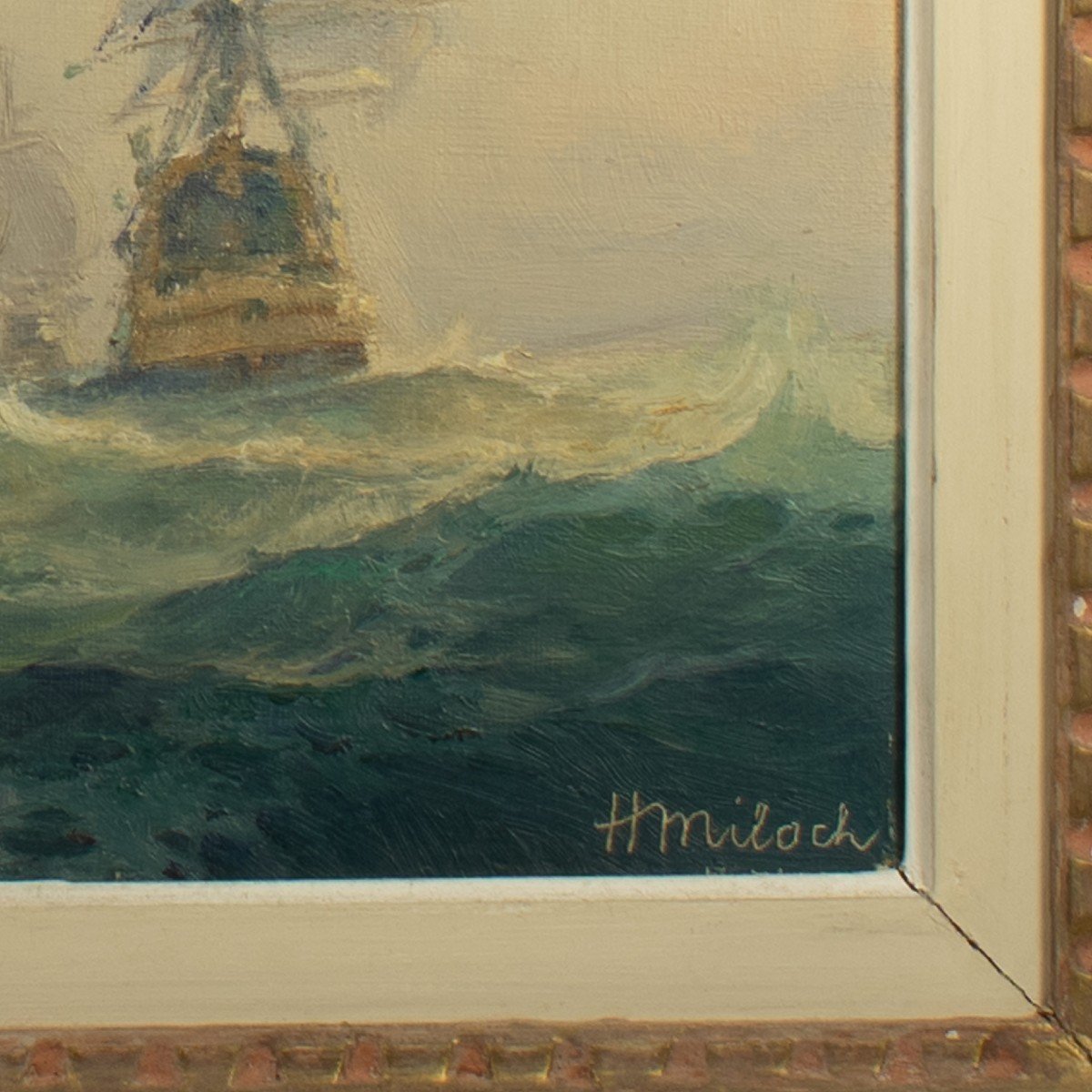 Henri Miloch (1898-1979) Maritime Painting, Dated 1954 Oil On Canvas-photo-3