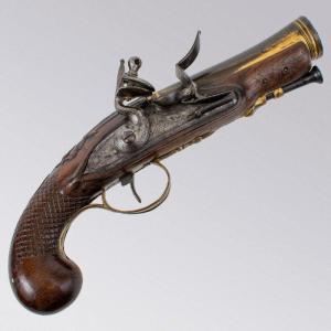 Pistolet Tromblon à Silex Signé Blair London, XVIIIe Siècle