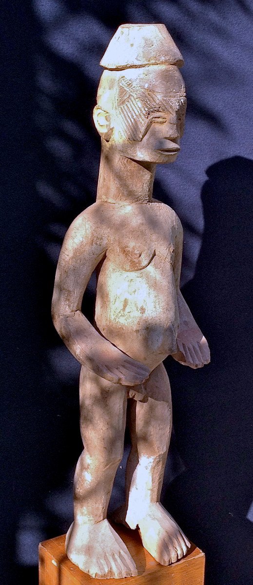 Iroko Wood Legendary Ancestor Statue. Ibo Or Igbo, Nigeria. Mid 20th Century.-photo-8