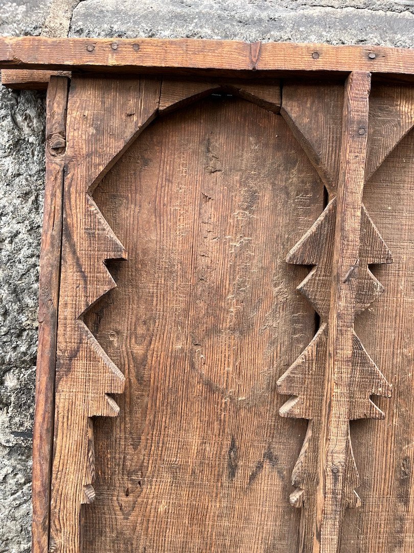 Small Atlas House Window With Cedar Shutters. Berber Culture, Morocco Early 20th Century. -photo-3