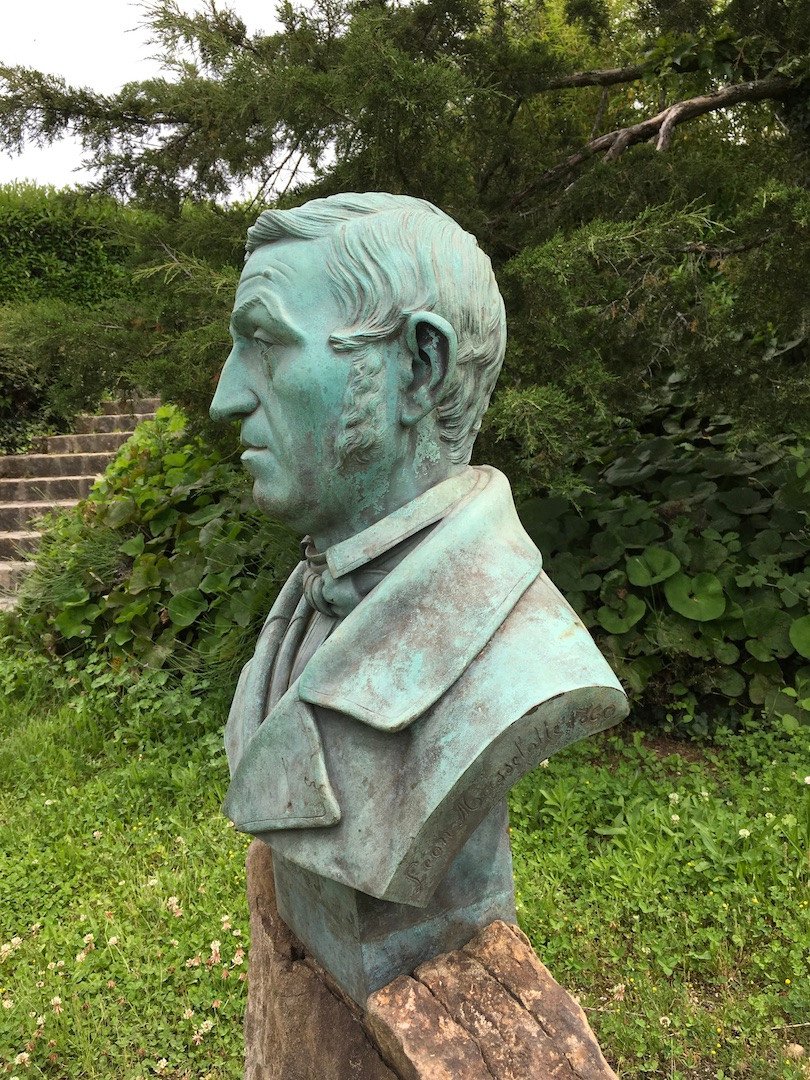 Bronze Bust With Green Patina On Stone Base. Léon Masselotte. France Mid-19th Century. -photo-2