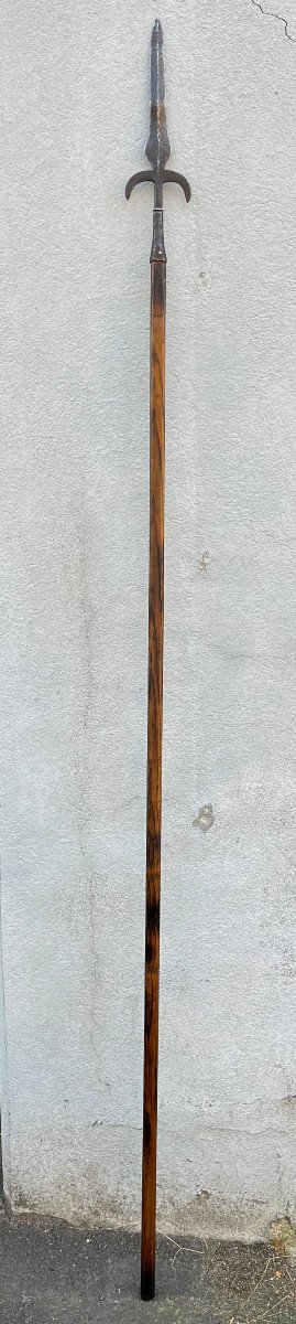 Wrought Iron Pierced Spear Or Esponton. Polearm. France, Late 17th, Early 18th Century.-photo-2