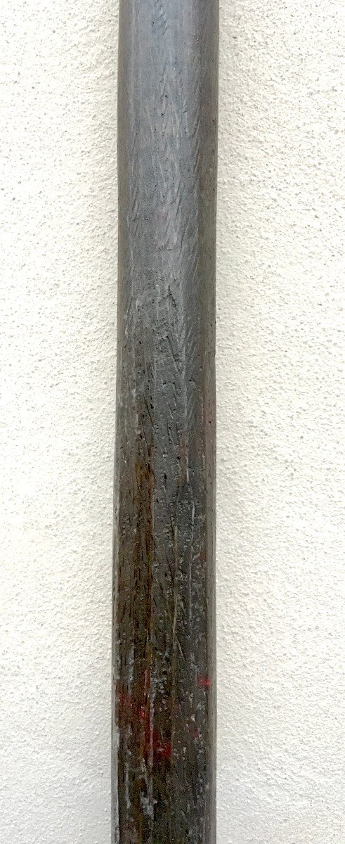 Large Wooden War Spear. Barbed Tip. Fiji Islands, Melanesia, Oceania.-photo-2