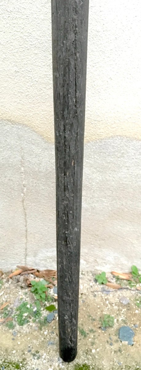 Large Wooden War Spear. Barbed Tip. Fiji Islands, Melanesia, Oceania.-photo-3