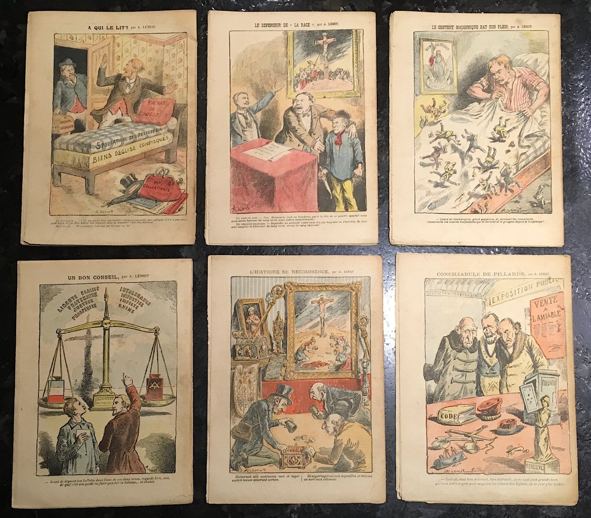 25 Revues Le Pèlerin Aves Illustrations Antimaçonniques Et Antisémites Entre 1908 Et 1913. -photo-2