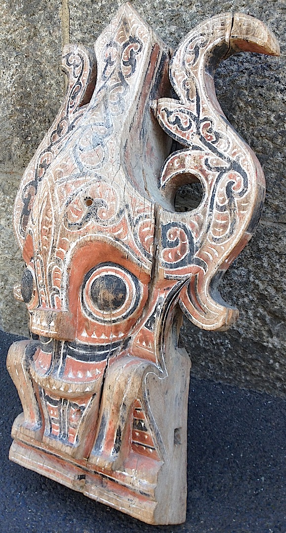 Pair Singa Heads, Batak, Sumatra, Indonesia. Early 20th Century.-photo-4