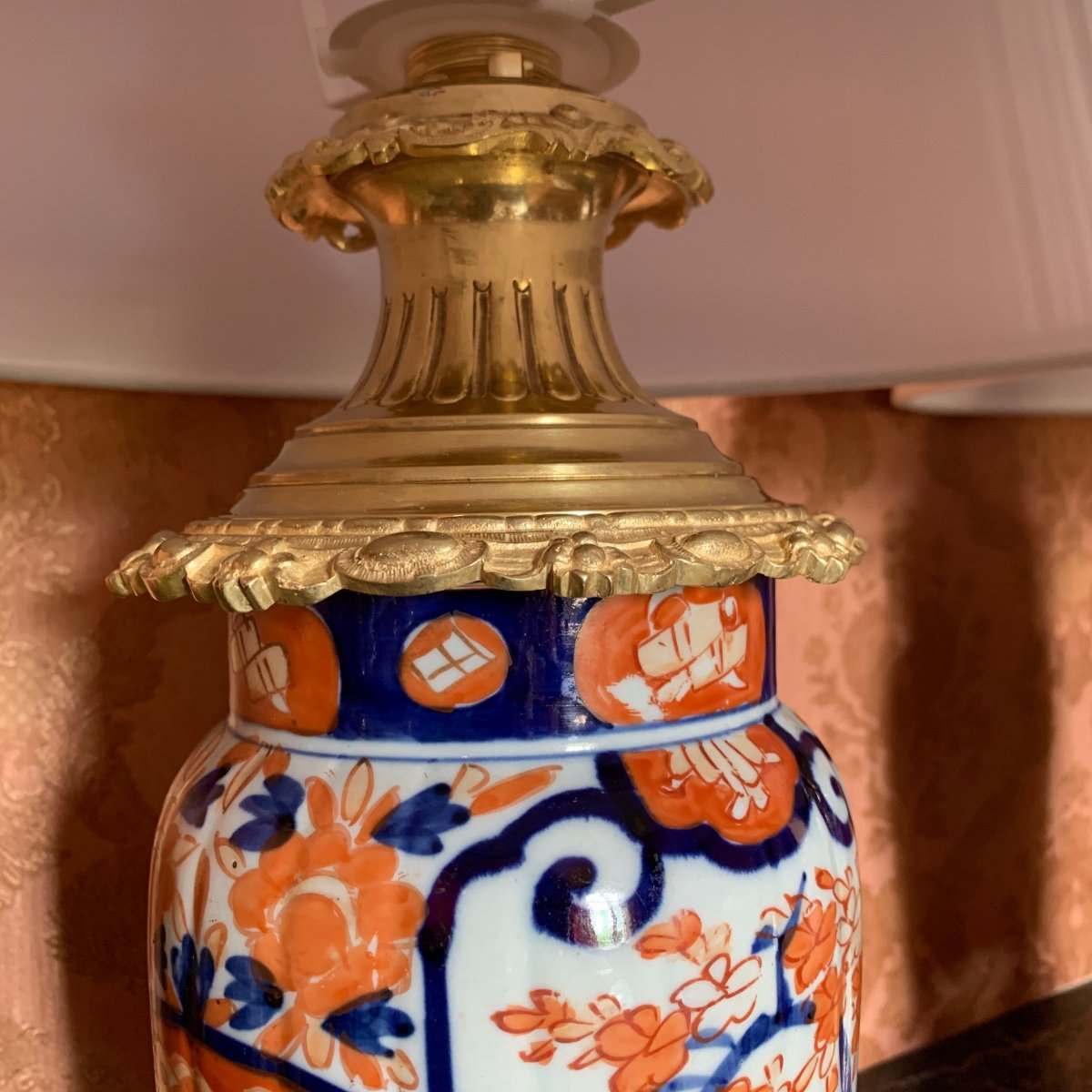 Paire De Lampes En Porcelaine Imari -photo-1