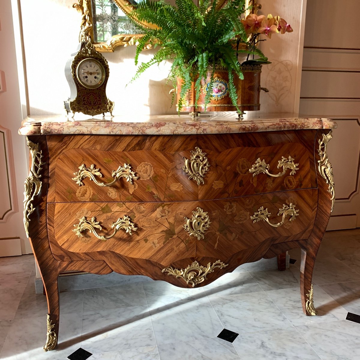 Louis XV Style Chest Of Drawers - XIXth Century-photo-6