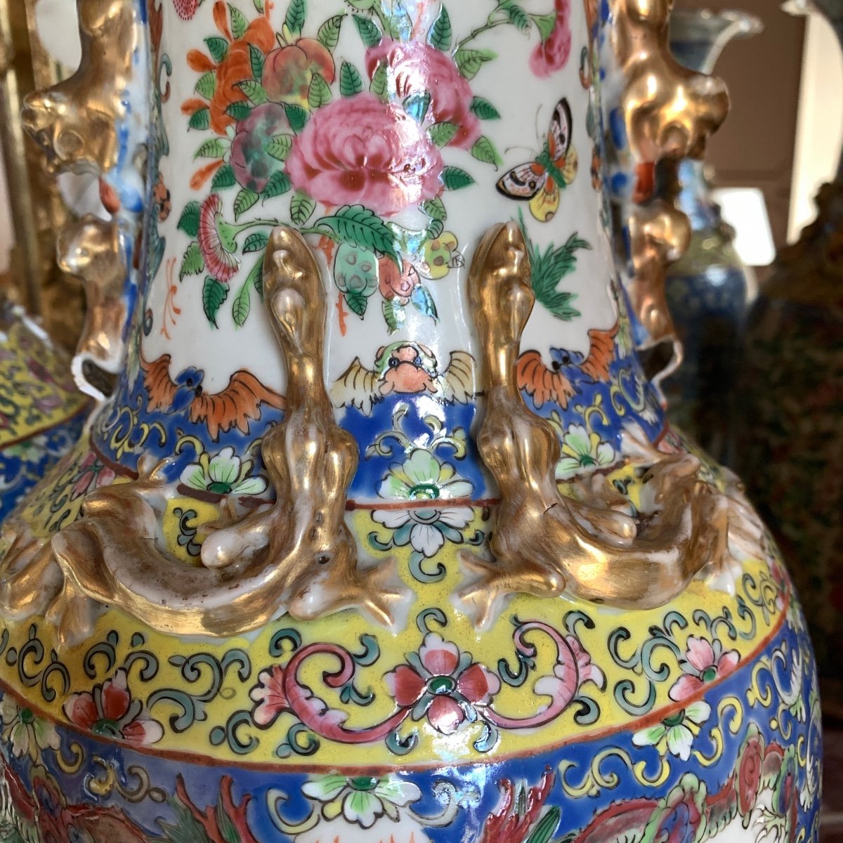 Pair Of Vases 19th Century Canton-photo-8