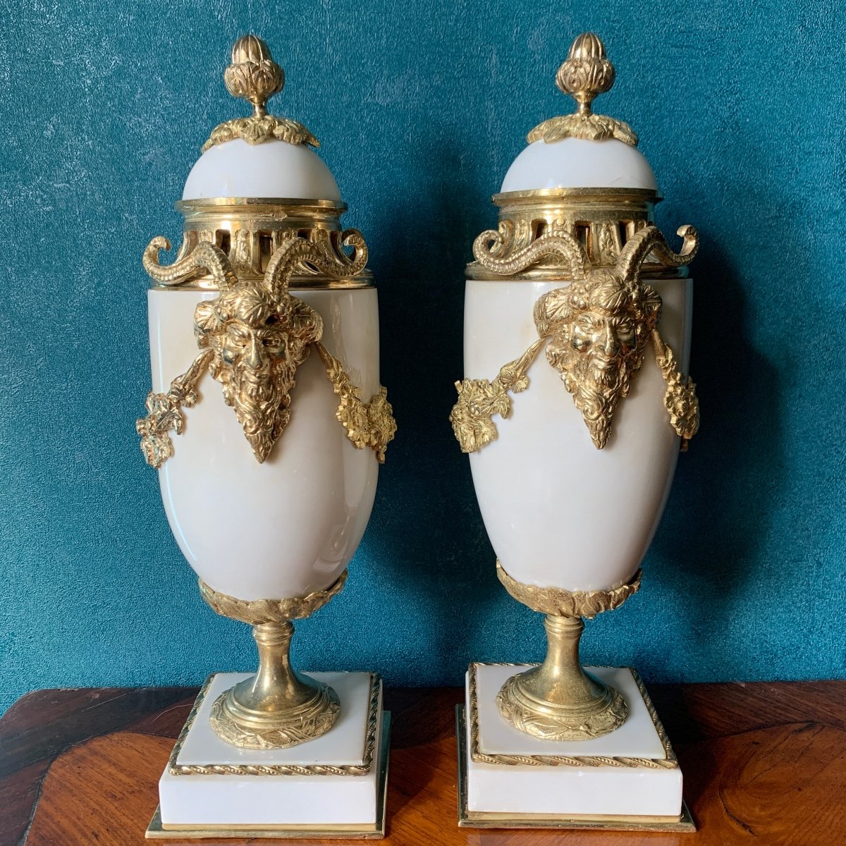 Pair Of Cassolettes Louis XVI - Directoire Style-photo-2