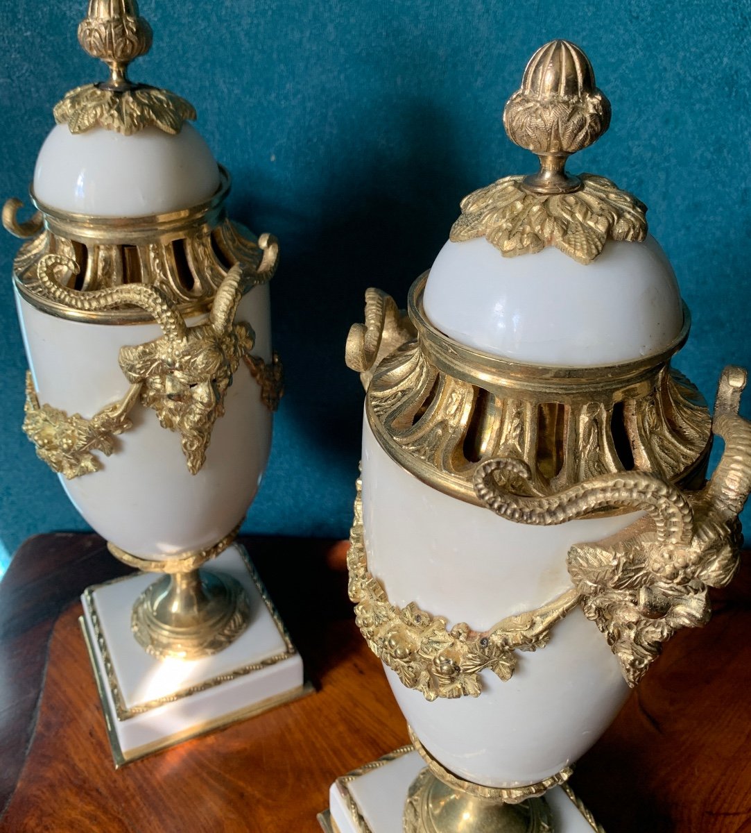 Pair Of Cassolettes Louis XVI - Directoire Style-photo-5