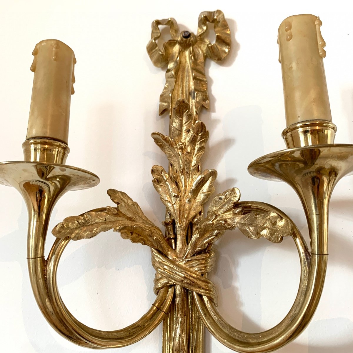 Paire d'Appliques en Bronze de Style Louis XVI-photo-3