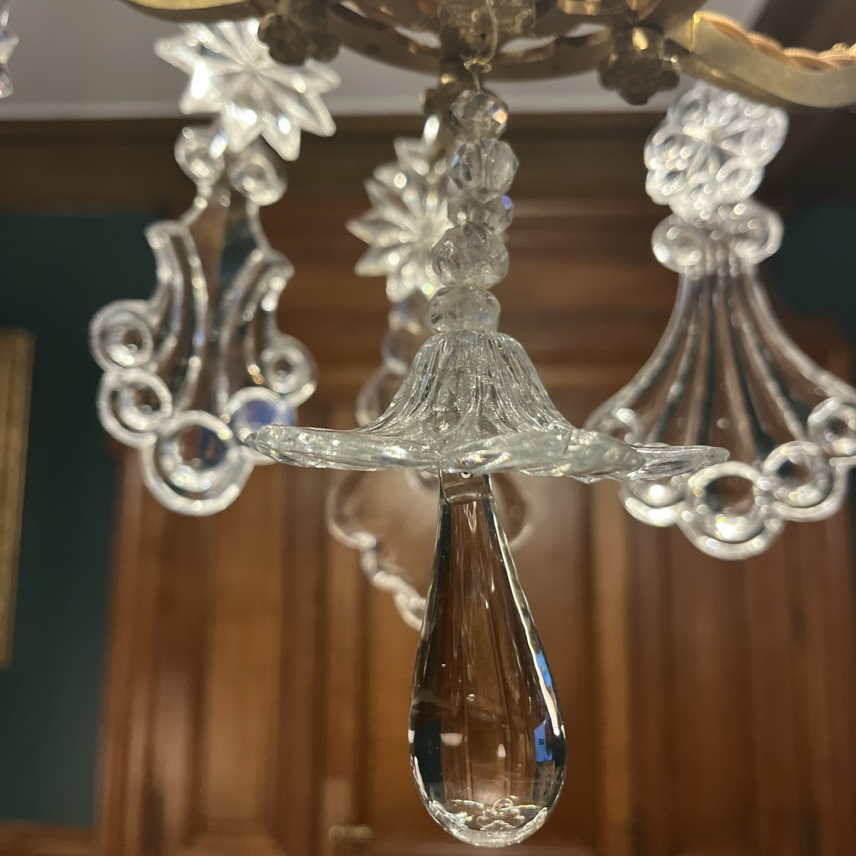 Bronze And Crystal Chandelier, Napoleon III Period-photo-6