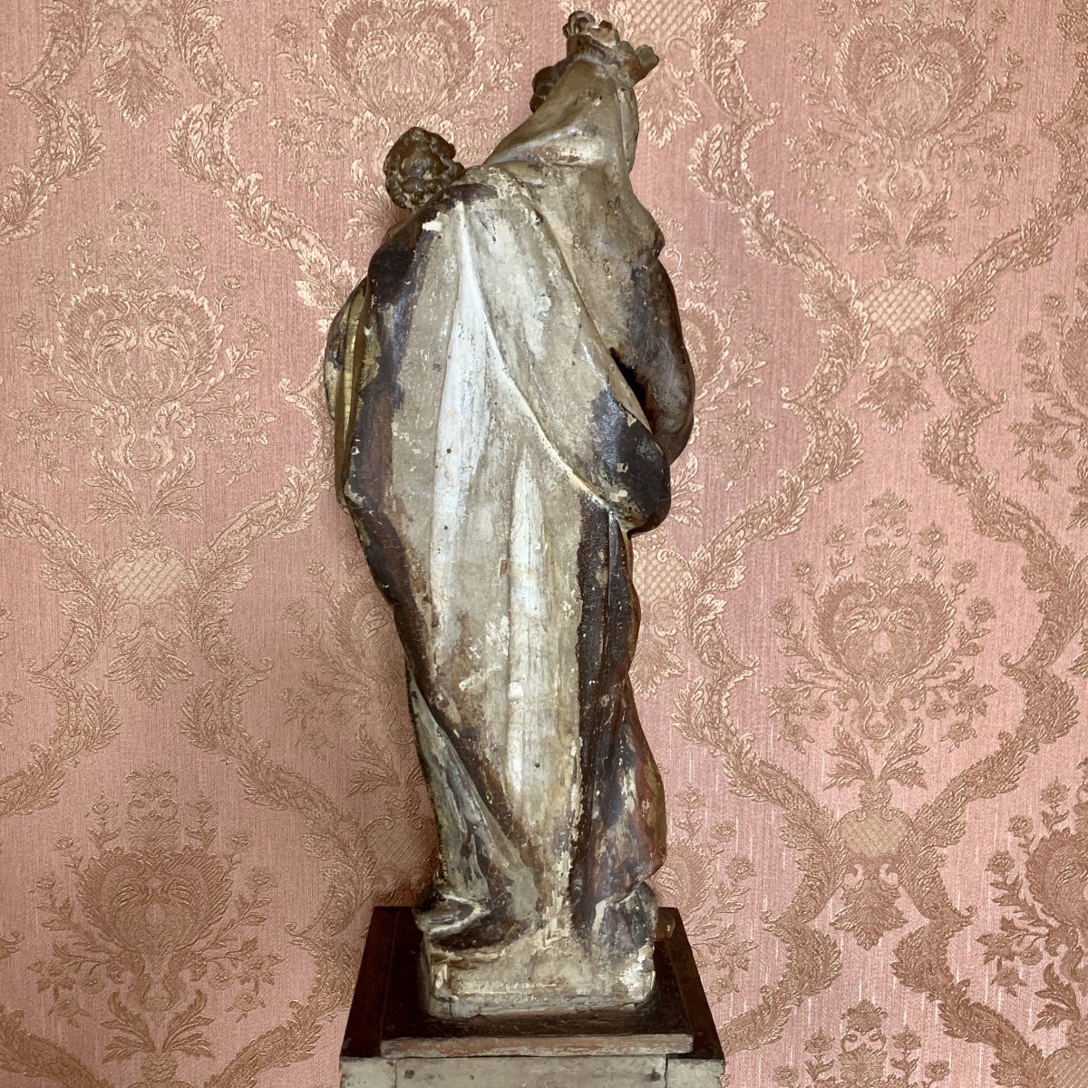 Vierge A l'Enfant XVIIe Siècle-photo-5