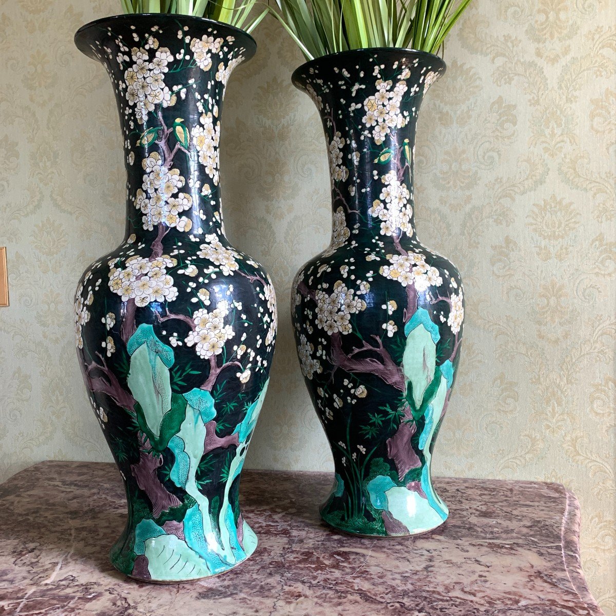 Pair Of 19th Century China Vases-photo-4