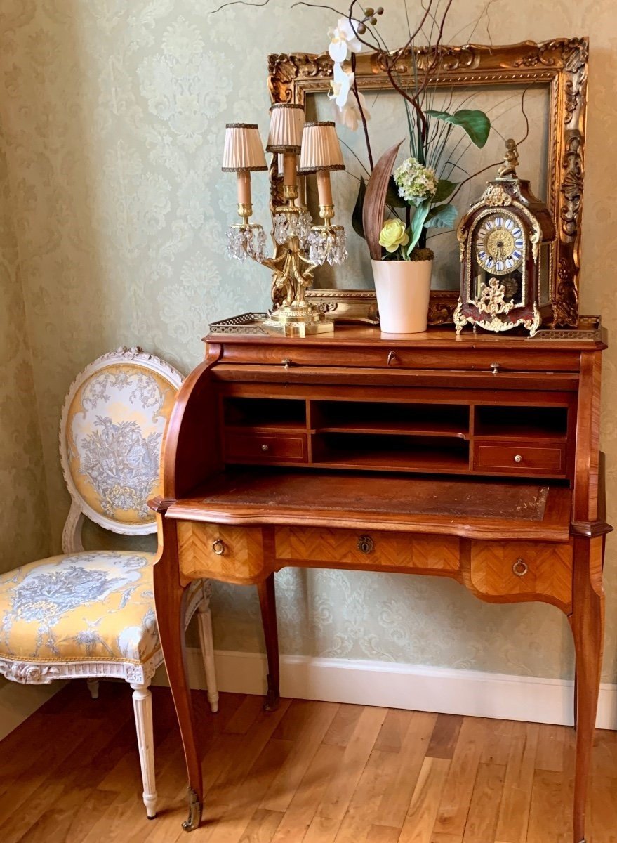 Stamped Cylinder Desk "escalier De Cristal Paris"-photo-2