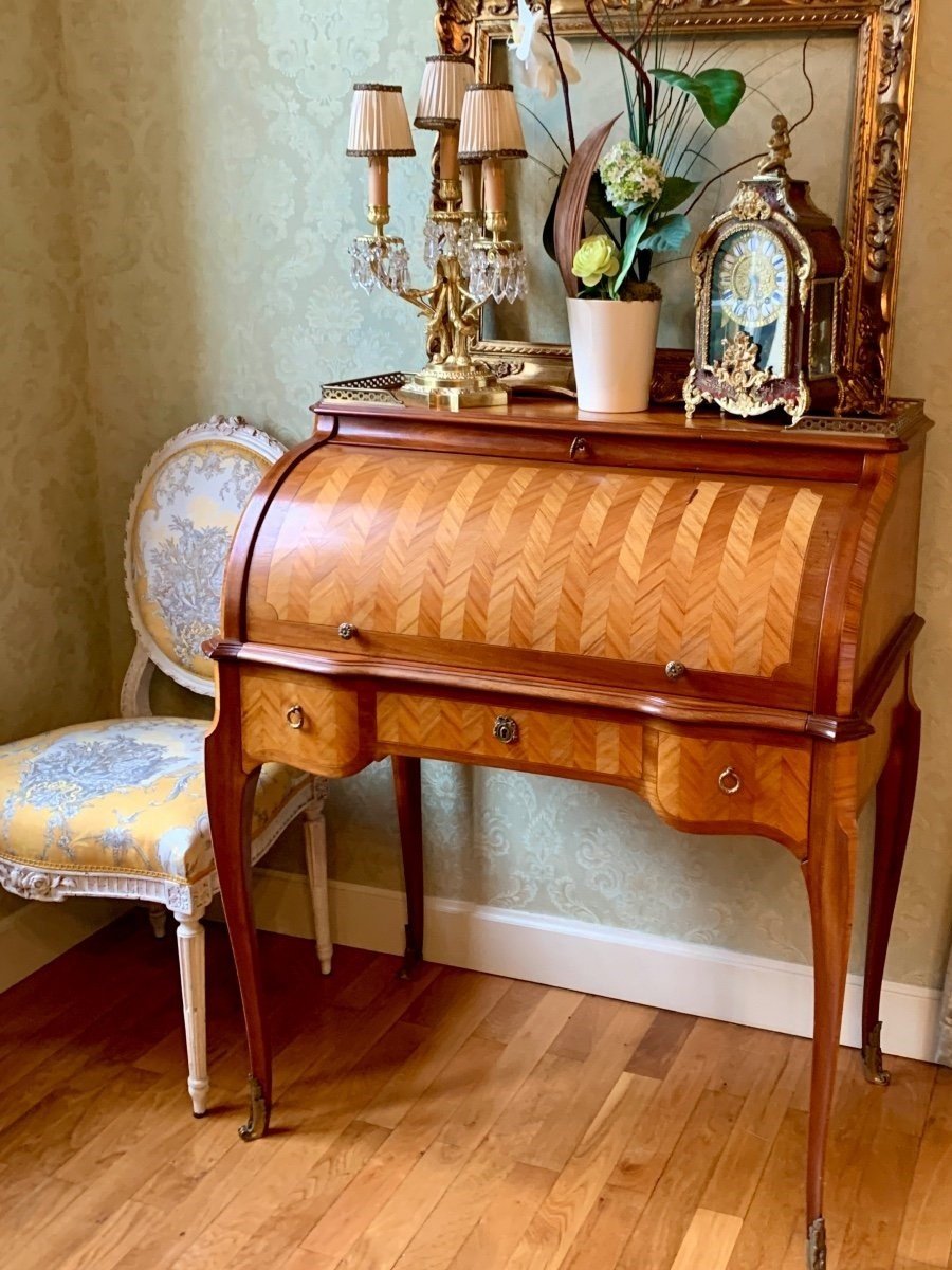 Stamped Cylinder Desk "escalier De Cristal Paris"