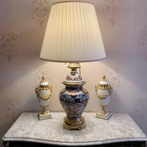 Lampe En Porcelaine Imari - Epoque Napoléon III