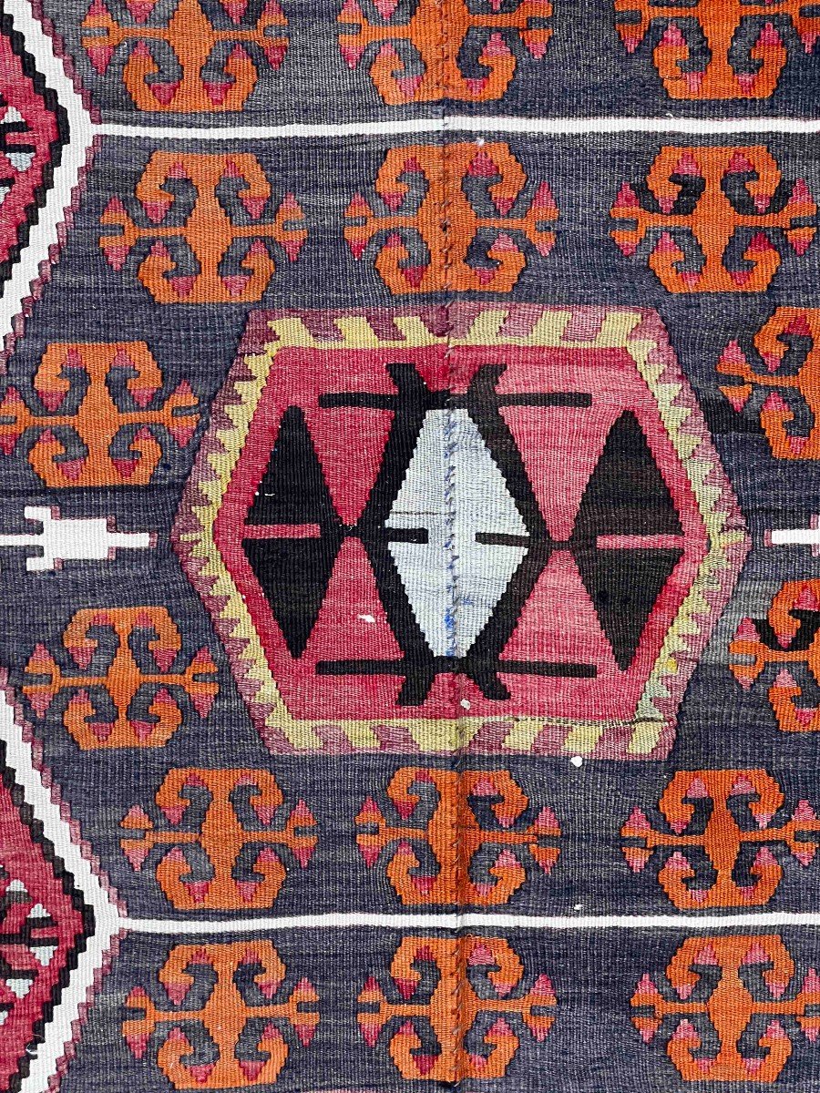 Kars Kilim Rug - Circa 1930 - Turkey - 4m00x1m70 - N° 856-photo-3