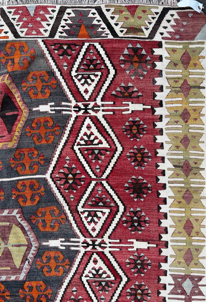 Kars Kilim Rug - Circa 1930 - Turkey - 4m00x1m70 - N° 856-photo-4