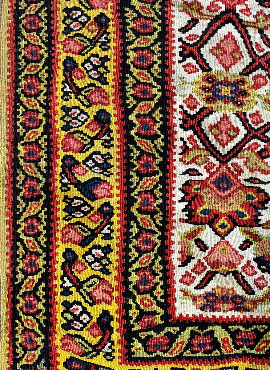 Collector's Item - Rug Of Kilim Senneh 19th Century - Around 1850, 185x135, N° 223-photo-4