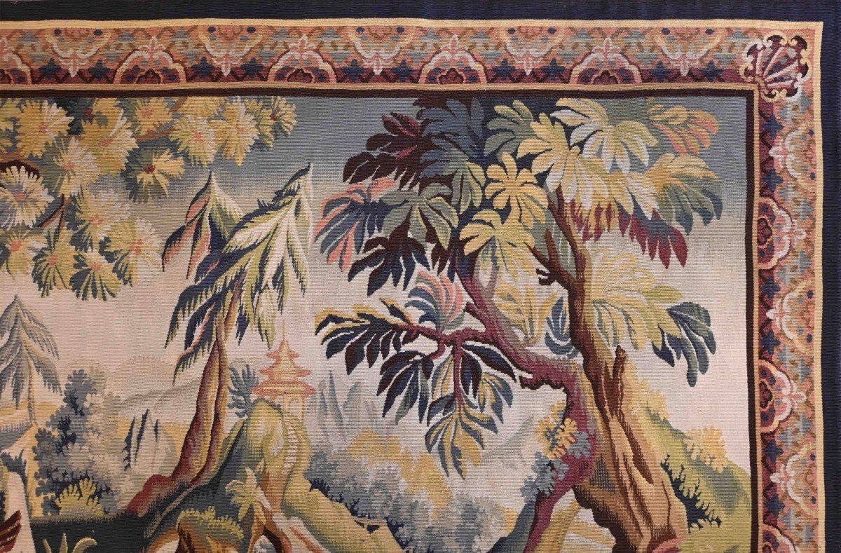 Verdure d'Aubusson Tapestry - L1,88xh1,46 - N° 1240-photo-2