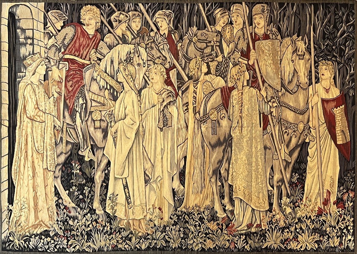 The Quest For The Holy Graal, Aubusson Tapestry - 2.00lx1.35h, N° 875