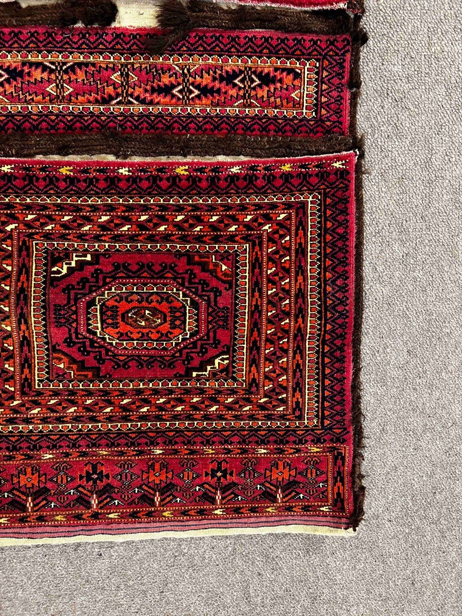 Tekke Bukhara Rug Saddle Bag 19th 105 X 52 - N° 642-photo-3