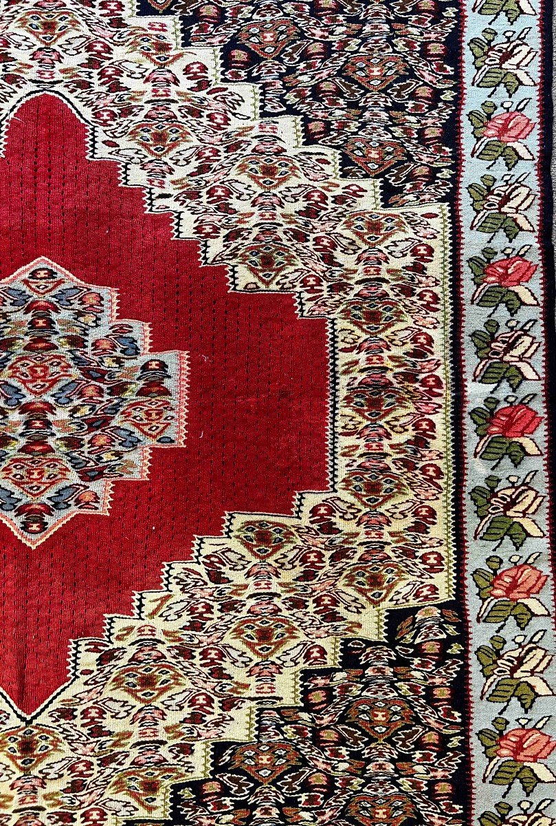 Senneh Rug In Kilim - 240 X 152 - No. 658-photo-2