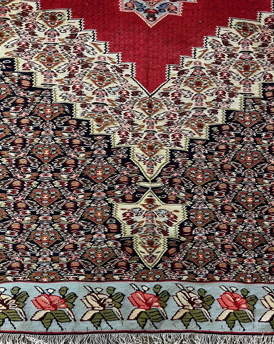 Senneh Rug In Kilim - 240 X 152 - No. 658-photo-1