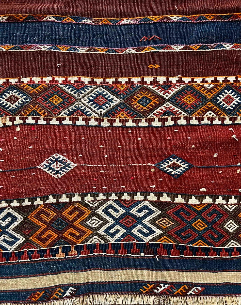 19th Century Soumak Kilim Rug - 160 X 95 - N° 694-photo-2