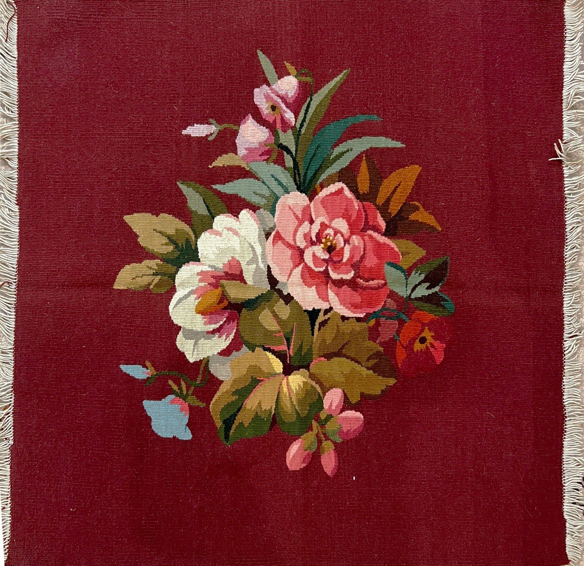Small Aubusson Floral Tapestry 19th Century - 76x74cm - No. 823