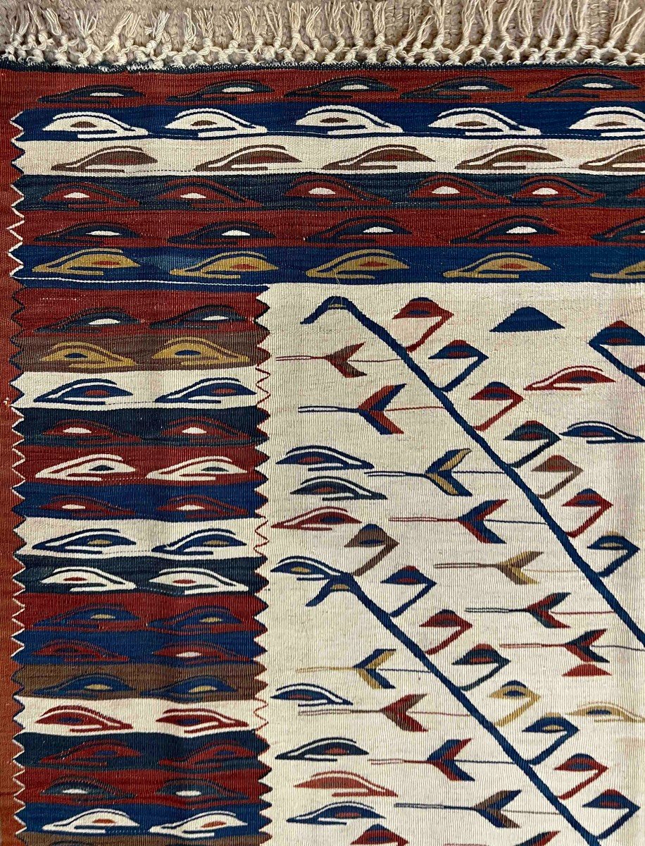 Kilim Transilvanie Roumanie Vers 1950 - 155 X 115, N&deg; 828-photo-2