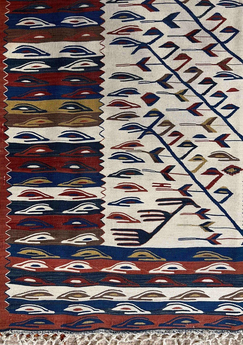 Kilim Transilvanie Roumanie Vers 1950 - 155 X 115, N&deg; 828-photo-4