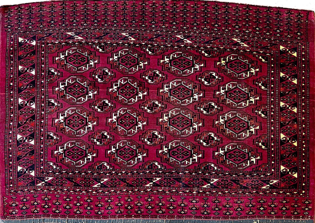 19th Century Turkmen Saryk Carpet - 1m38x0.97 - N° 841