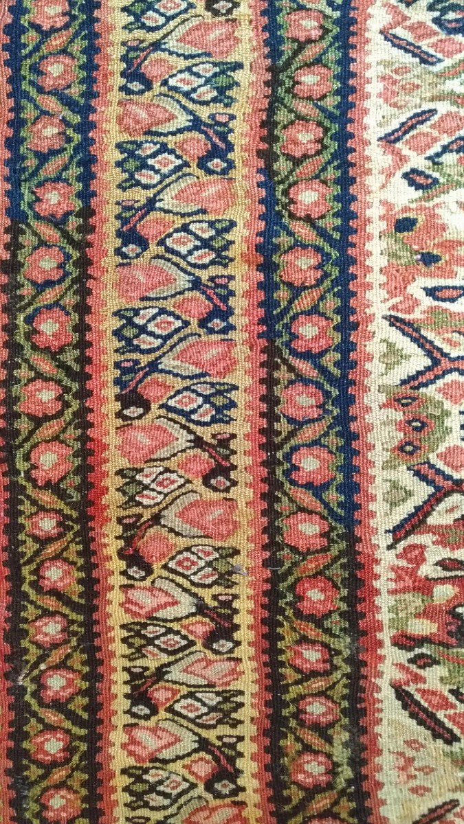 Kilim Senneh 19&egrave;me Si&egrave;cle Persan 180x138 - N&deg; 1057-photo-3