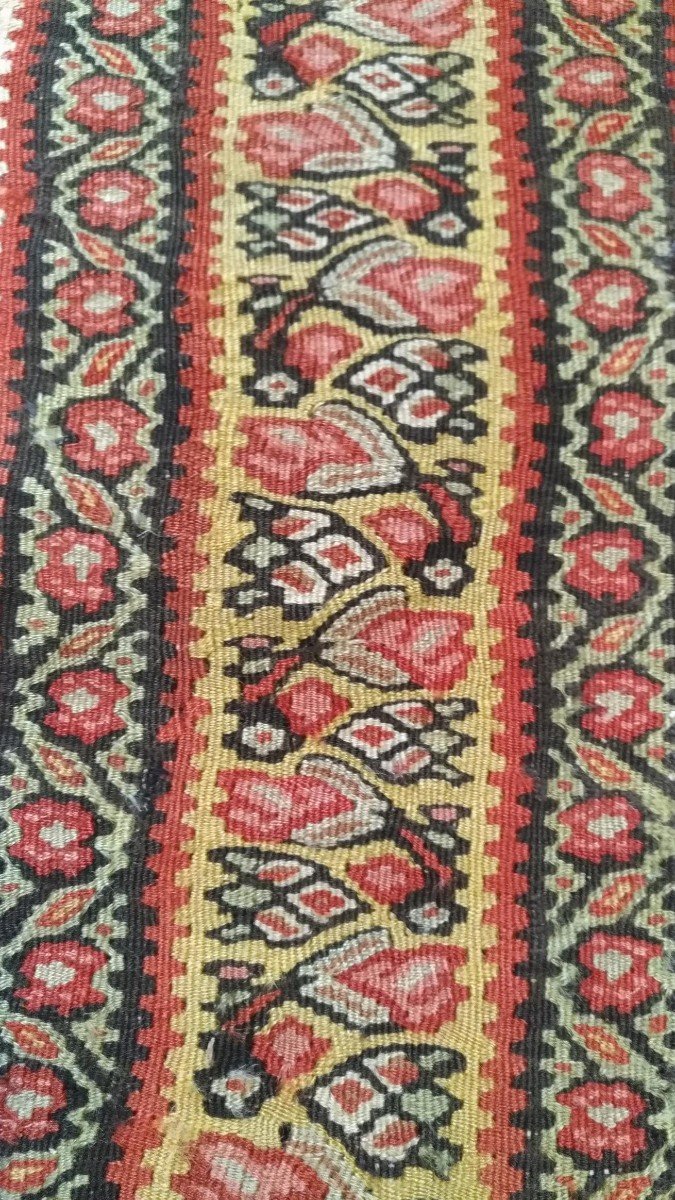 Kilim Senneh 19&egrave;me Si&egrave;cle Persan 180x138 - N&deg; 1057-photo-3